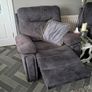 3 grey  seater reclining Sofa plus 2 armchairs recliner Image 3