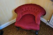 Pre owned Antique red tub chair