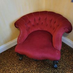 Pre owned Antique red tub chair