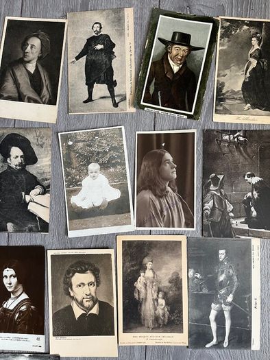 Vintage Portrait Postcards x 32. 3 for 1 euro or 10 quid the lot