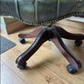 Mahogany Mountbatten swivel chair in classic green leather Image 5