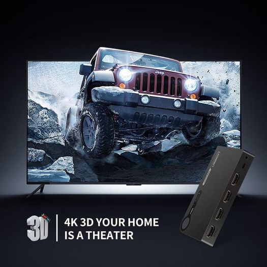 3D 4K 3 in 1 Out Resolution HDMI Switch
