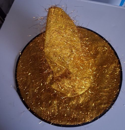 Kids - Gold Tinsel Witches Shimmering Hat