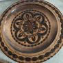 Vintage 1960s Polish Folk Art Handcrafted Carved Wood Plate for wall hanging. 11 inches dimeter or  28 CM. Image 7