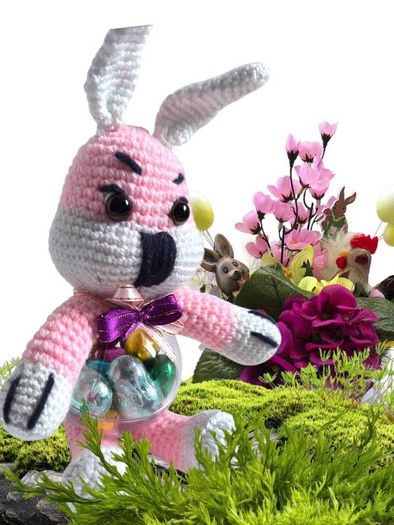 Handmade Crochet Easter Bunny Kids Gift Personalised Easter Bunny Toy