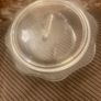 Vintage Glass Sugar Bowl/Butter Dish with Lid Image 3
