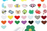 35PCS Embroidered Iron on Patch Stickers DIY Heart Flower Cartton Animals Decorative Patches Accessories Cute Sewing Applique (FREE POSTAGE)