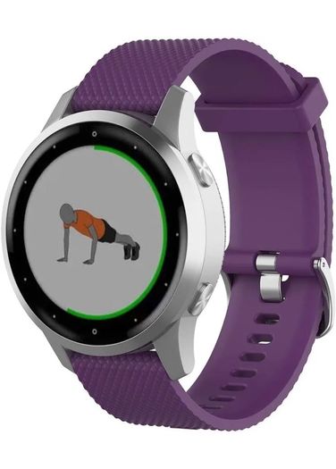 PURPLE 20mm Silicone Band Strap for Garmin vivoactive 3/ vivomove HR /vivomove