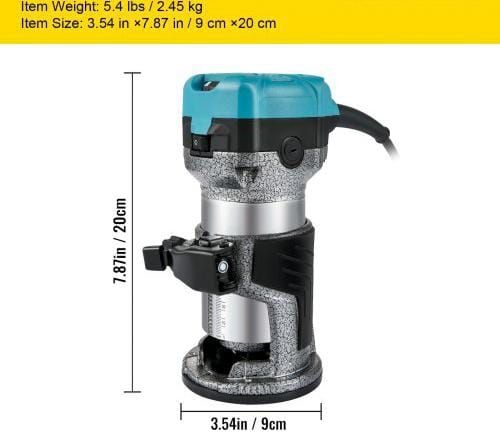 Router Tool, 710W Wood Router, Router for Woodworking with Three Router Collets, Wood Router Tool with Fixed Base, Woodworking Router with Aluminum Shell and 13000 - 33000 r/min Rotating Speed