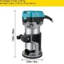 Router Tool, 710W Wood Router, Router for Woodworking with Three Router Collets, Wood Router Tool with Fixed Base, Woodworking Router with Aluminum Shell and 13000 - 33000 r/min Rotating Speed Image 4