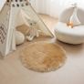 MULTIPLE SIZES AVAILABLE Round Shaggy Rugs Fluffy Fur Area Rug Round Carpet Bedroom Living Room Floor Mat, Camel/Diam 20 inch Image 5