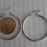 earrings large silver hoops Image 4