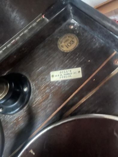 Vintage His Master's Voice Portable Gramophone