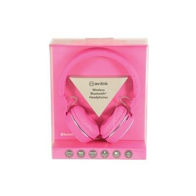 Pink Wireless Bluetooth Headphones