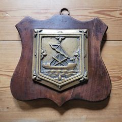 Antique brass nautical plaque