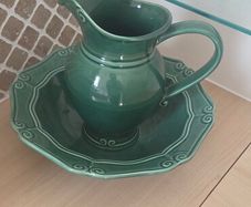 Mimosa Green Jug & Bowl