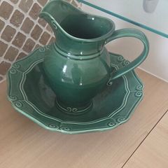 Mimosa Green Jug & Bowl