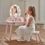 Wooden Light-Up Vanity Table and Stool Image 2