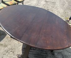 Vintage dark Ercol drop leaf dining table