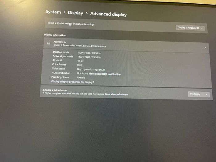 Alienware 25 Gaming Monitor 320Hz AW2525HM Mint Condition plus FREE Gift