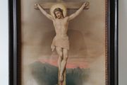Antique Cruxifixion Good Friday Picture