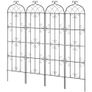 Garden Trellis for Climbing Plants, 87 x 20 in, 4 Packs Rustproof Metal Garden Flower Trellis, Outdoor Climbing Rose Trellis Cucumbers Support, Decorative Clematis Trellis for Courtyards Lawns Image 8