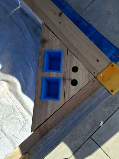 sand pit with canopy roof