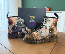 Dr Martens 1460 Black Sabbath Leather Boots UK 9
