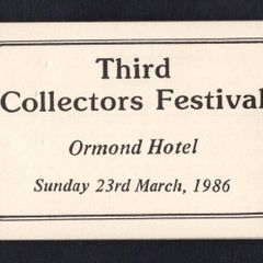 1986 Ireland Third Collectors Festival Ormond Hotel Sunday 23rd March 1986 Exhibition Booklet with set of 1980 Fauna & Flora Wildlife Commemorative Stamps from miniature sheet Mint Never Hinged (MNH) no 427