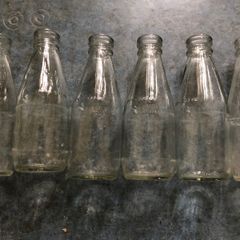 Old milk bottles
