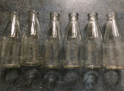 Old milk bottles