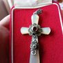 Unique item. Vintage Sterling Silver Mother of Pearl Cross. Hallmarked. Unique. Image 7