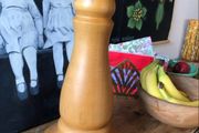 Hand turned sycamore lamp