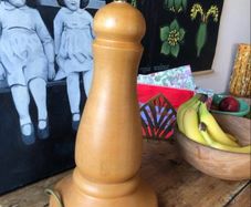 Hand turned sycamore lamp