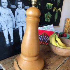 Hand turned sycamore lamp