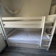 white wooden Bunk Beds