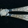 Silver or Silver Plated Victorian Grape Scissors in a floral etched Pattern (no stamps) Image 6