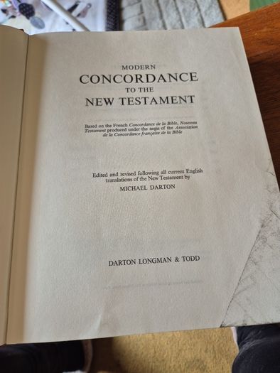 Unique Item. Vintage SlipC. Modern Concordance to the New Testament. 1976. Religious.Bible.