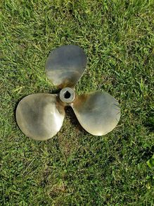 Vintage Brass Boat Propeller 23cm / 9" Nautical Decor