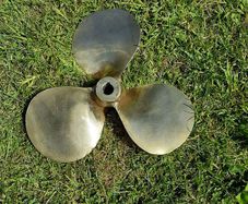 Vintage Brass Boat Propeller 23cm / 9" Nautical Decor