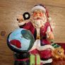 Santa Ceramic Flashing Light plays tunes and small plant holder Image 2