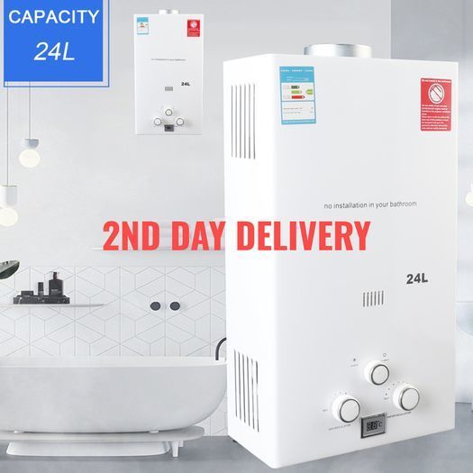 8KW 24L Portable Gas Instantaneous Water Heater Propane Gas Camping Shower for Outdoor Shower Bath Hot Water Camping Shower Water Heater Hot