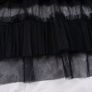 Kokomarina by Antoine Coelenbier Black Sleeveless Tulle Mesh Tiered Ruffle Hem Midi Dress XL Image 4