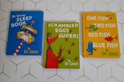 Dr Seuss books. small hardback. One fish, two fish.