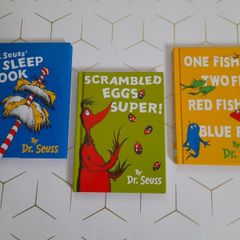 Dr Seuss books. small hardback. One fish, two fish.