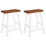 Bar Stools 2 pcs Solid Wood Image 2