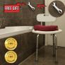 Bath and Shower Chair Seat with Back (Adjustable) - Anti-Slip Bench Bathtub Stool for Elderly or Seniors (Bathroom Safety) - with Free Suction Assist Grab Bar Image 2