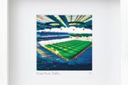 Croke Park Stadium, Dublin, 8.5 inch square framed print by artist Helen Mathews