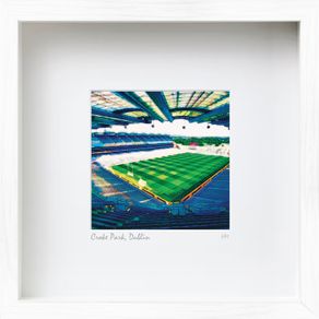 Croke Park Stadium, Dublin, 8.5 inch square framed print by artist Helen Mathews