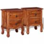 Nightstands with Drawers 2 pcs Solid Acacia Wood Image 4